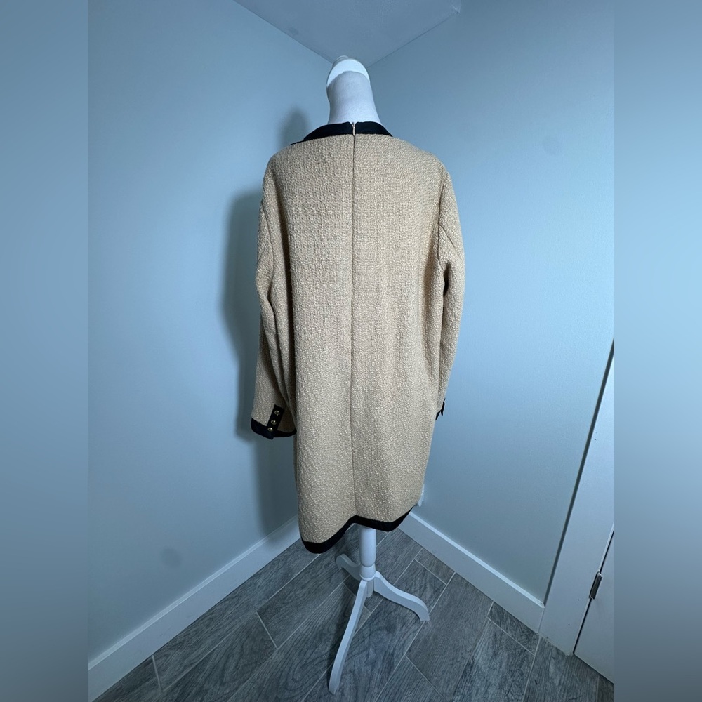 Pomander Place Tan Coco Tweed Bow Dress Size XXXL - Picture 9 of 15